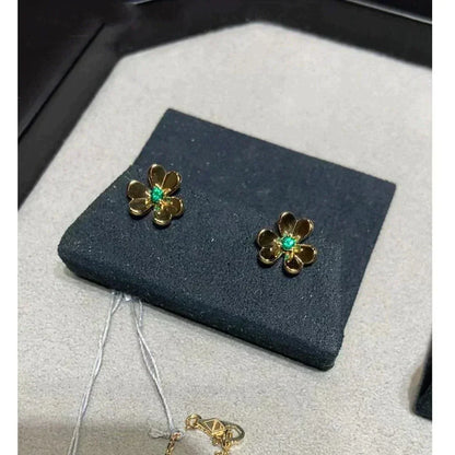 [⭐moonlume]FRIVOLE  FLOWER MALACHITE EARRINGS