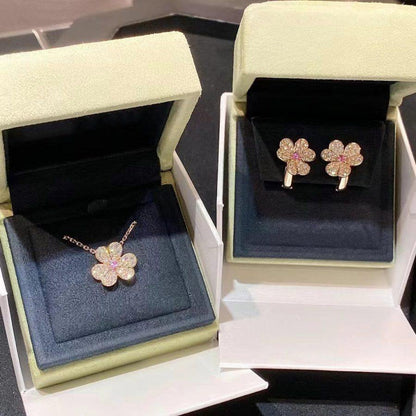 [⭐moonlume]FRIVOLE ROSE GOLD FLOWER DIAMOND NECKLACE