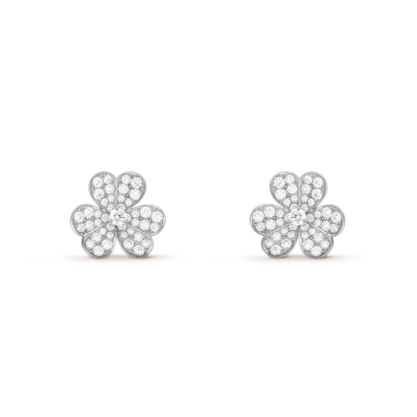 [⭐moonlume]FRIVOLE SILVER FLOWER DIAMOND EARRINGS