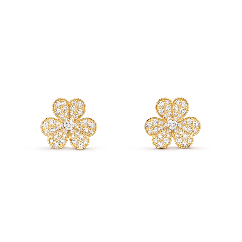 [⭐moonlume]FRIVOLE GOLD FLOWER DIAMOND EARRINGS