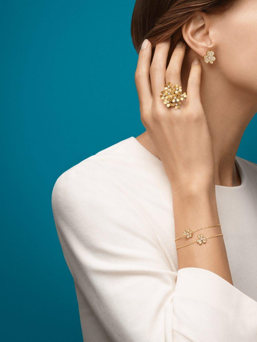 [⭐moonlume]FRIVOLE GOLD FLOWER DIAMOND EARRINGS