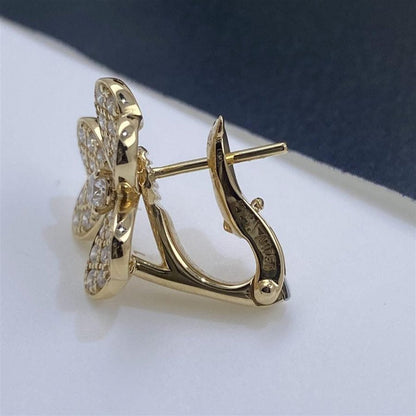 [⭐moonlume]FRIVOLE GOLD FLOWER DIAMOND EARRINGS