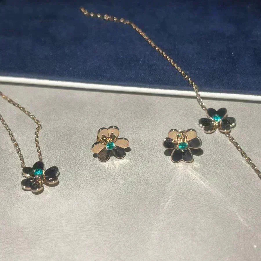 [⭐moonlume]FRIVOLE  FLOWER MALACHITE EARRINGS