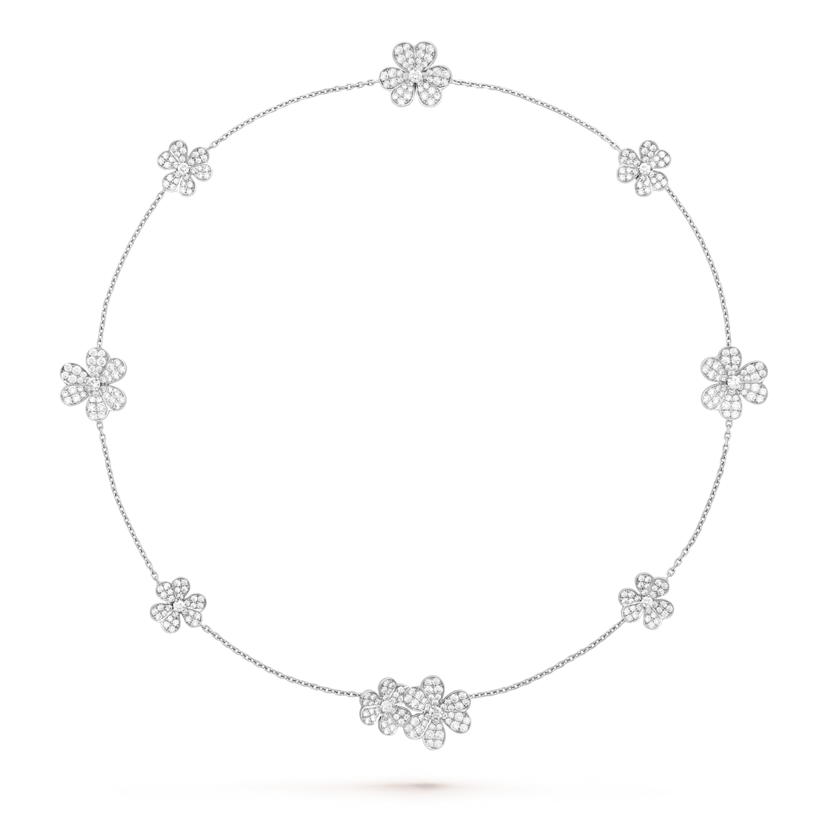 [⭐moonlume]FRIVOLE SILVER 9 FLOWERS NECKLACE