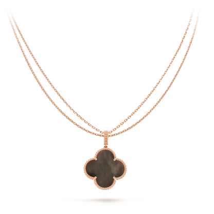 [⭐moonlume]CLOVER 25MM GOLD DARK MOP BIG CLOVER NECKLACE