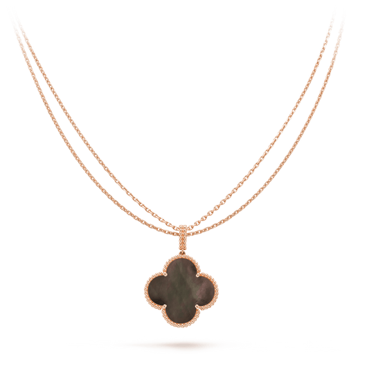 [⭐moonlume]CLOVER 25MM GOLD DARK MOP BIG CLOVER NECKLACE