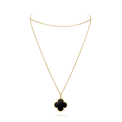 [⭐moonlume]CLOVER 25MM GOLD ONYX BIG CLOVER NECKLACE