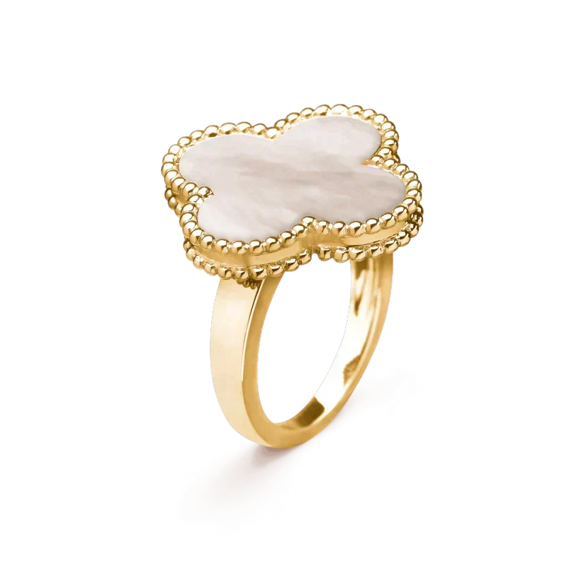 [⭐moonlume]CLOVER WHITE MOP RING