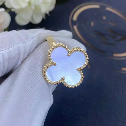 [⭐moonlume]CLOVER WHITE MOP RING