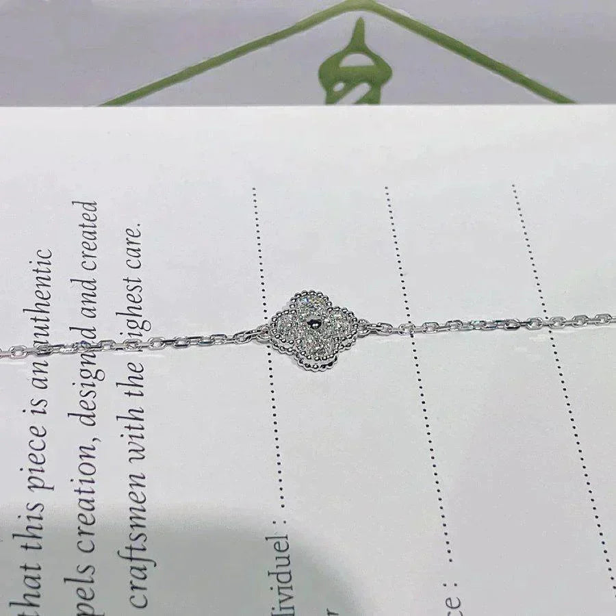 [⭐moonlume]CLOVER  SINGLE FLOWER BRACELET SILVER