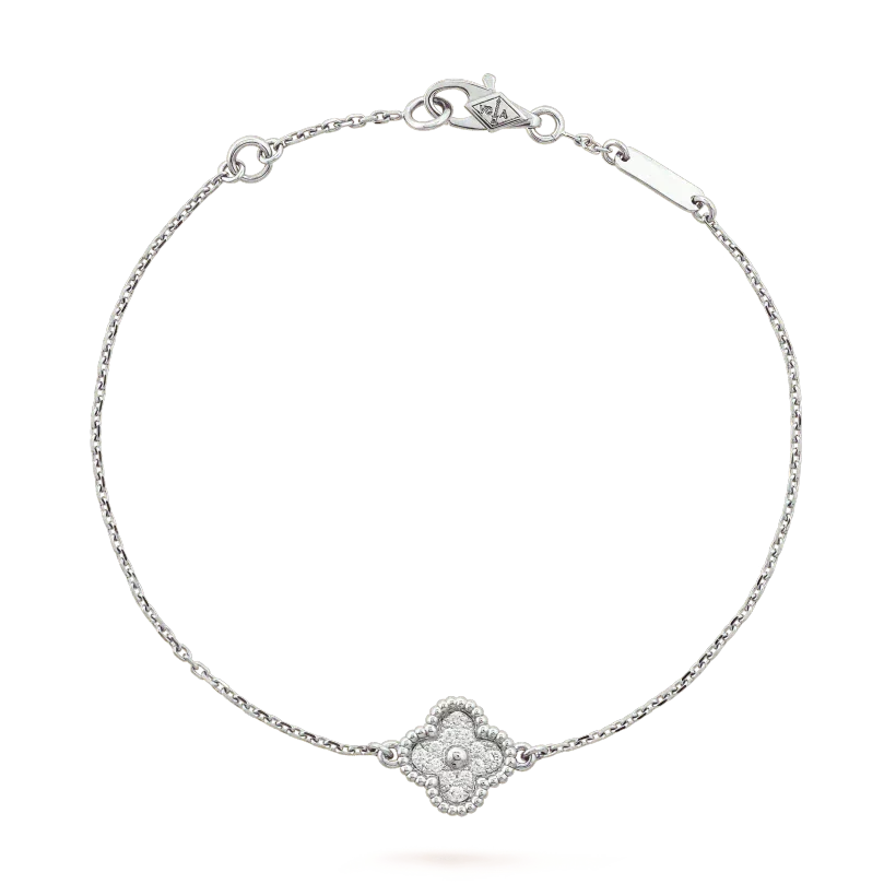 [⭐moonlume]CLOVER  SINGLE FLOWER BRACELET SILVER