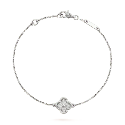 [⭐moonlume]CLOVER  SINGLE FLOWER BRACELET SILVER
