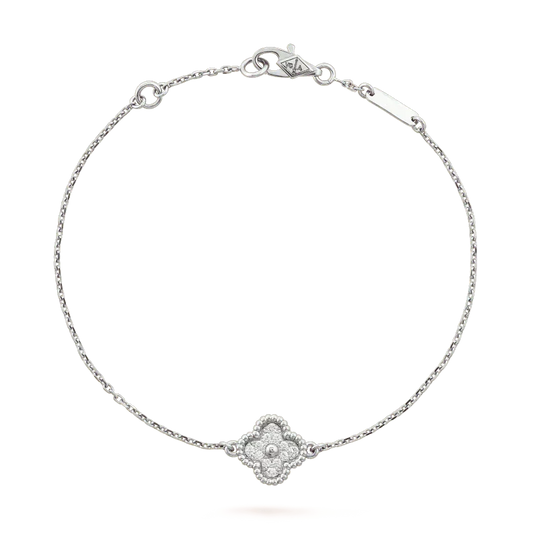 [⭐moonlume]CLOVER  SINGLE FLOWER BRACELET SILVER