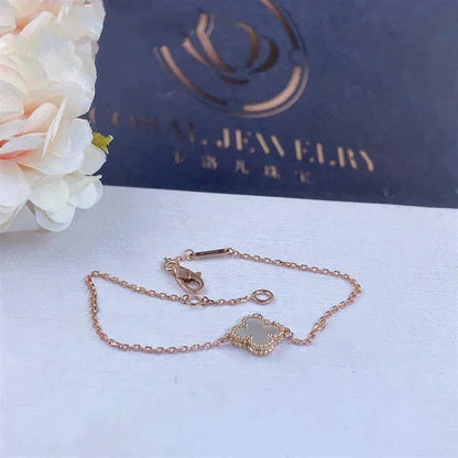 [⭐moonlume]CLOVER WHITE MOP SINGLE FLOWER BRACELET
