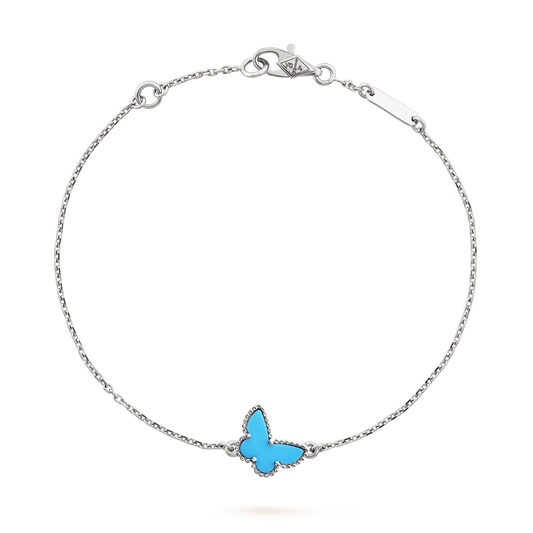 [⭐moonlume]BUTTERFLY TURQUOISE BUTTERFLY BRACELET SILVER