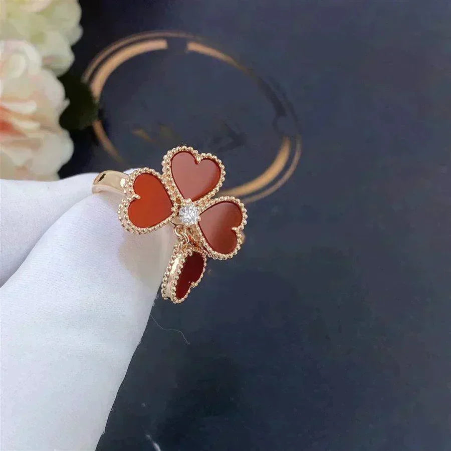 [⭐moonlume]SWEET CLOVER CARNELIAN RING