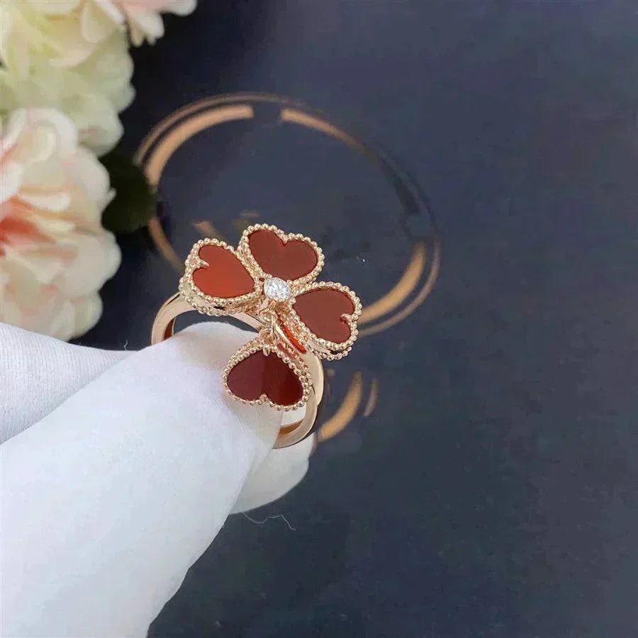 [⭐moonlume]SWEET CLOVER CARNELIAN RING
