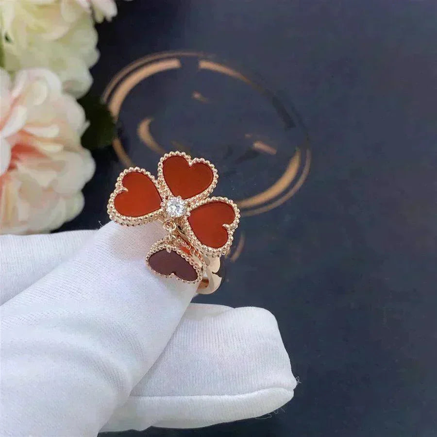 [⭐moonlume]SWEET CLOVER CARNELIAN RING
