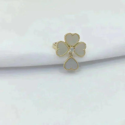 [⭐moonlume]SWEET CLOVER WHITE MOP RING