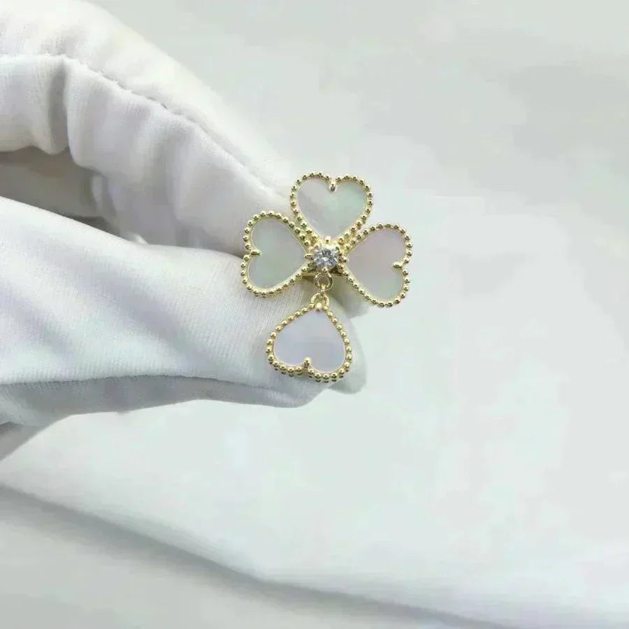 [⭐moonlume]SWEET CLOVER WHITE MOP RING