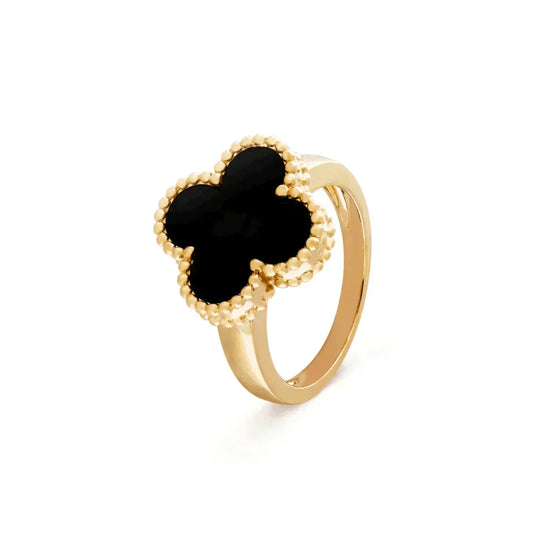 [⭐moonlume]CLOVER ONYX RING