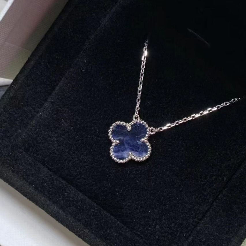 [⭐moonlume]CLOVER 15MM PIETERSITE NECKLACE SILVER