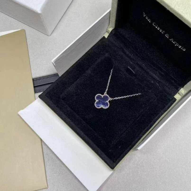 [⭐moonlume]CLOVER 15MM PIETERSITE NECKLACE SILVER