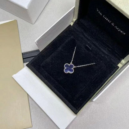 [⭐moonlume]CLOVER 15MM PIETERSITE NECKLACE SILVER