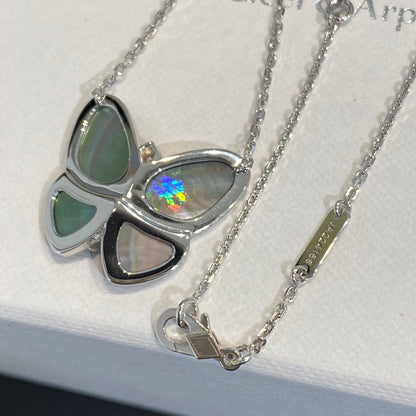 [⭐moonlume]LARGE BUTTERFLY SILVER PENDANT DIAMOND NECKLACE