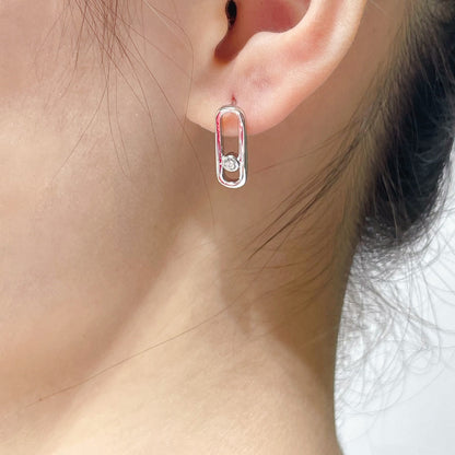 [⭐moonlume]MOVE UNO SMALL 1 DIAMOND EARRINGS
