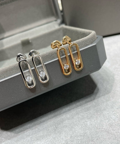 [⭐moonlume]MOVE UNO SMALL 1 DIAMOND EARRINGS