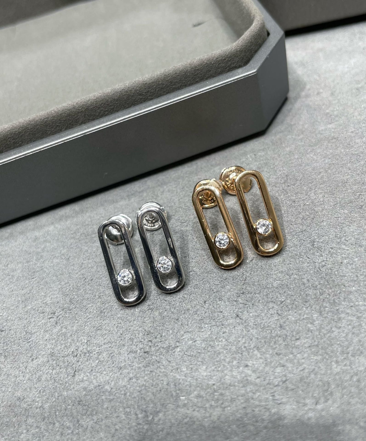 [⭐moonlume]MOVE UNO SMALL 1 DIAMOND EARRINGS