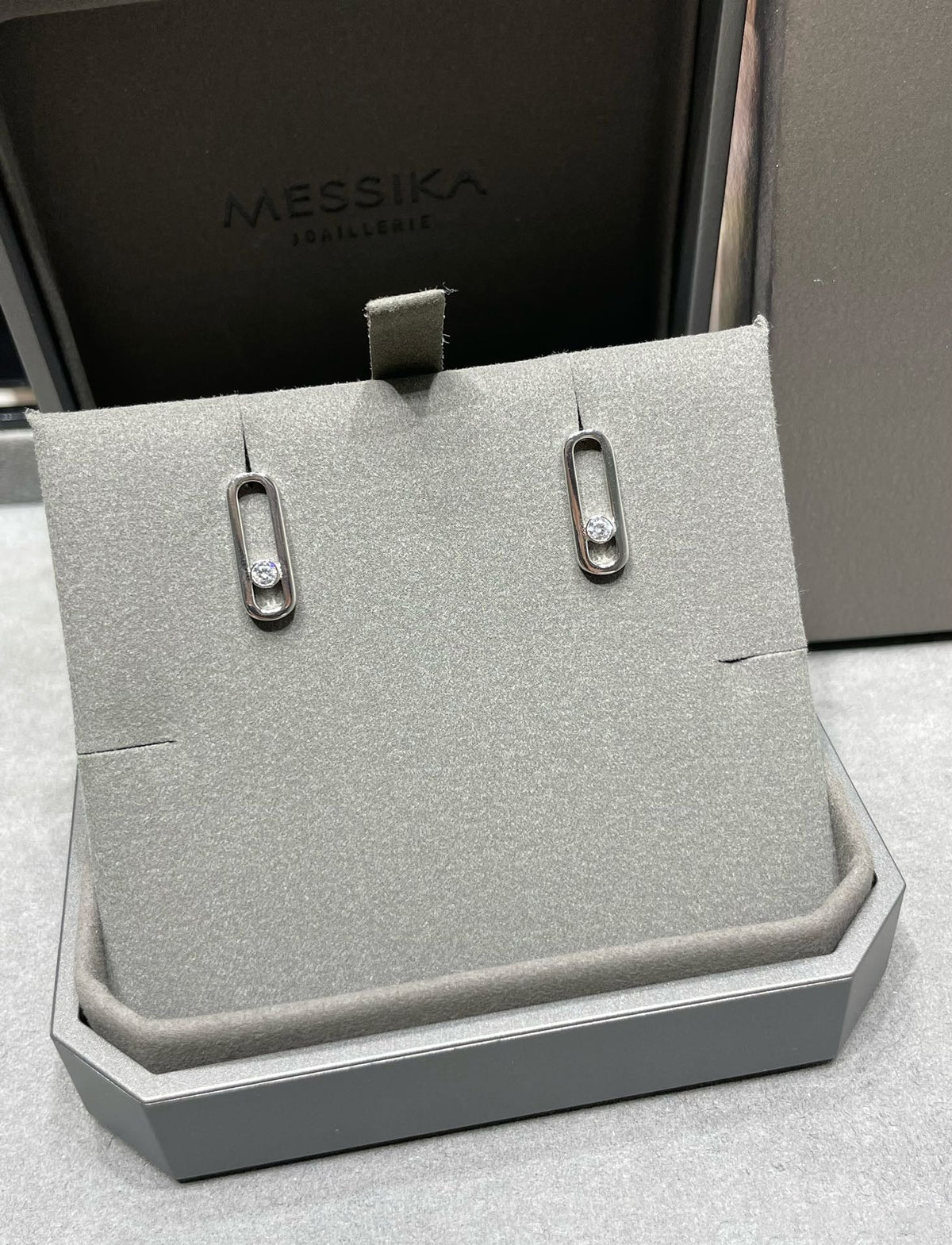 [⭐moonlume]MOVE UNO SMALL 1 DIAMOND EARRINGS