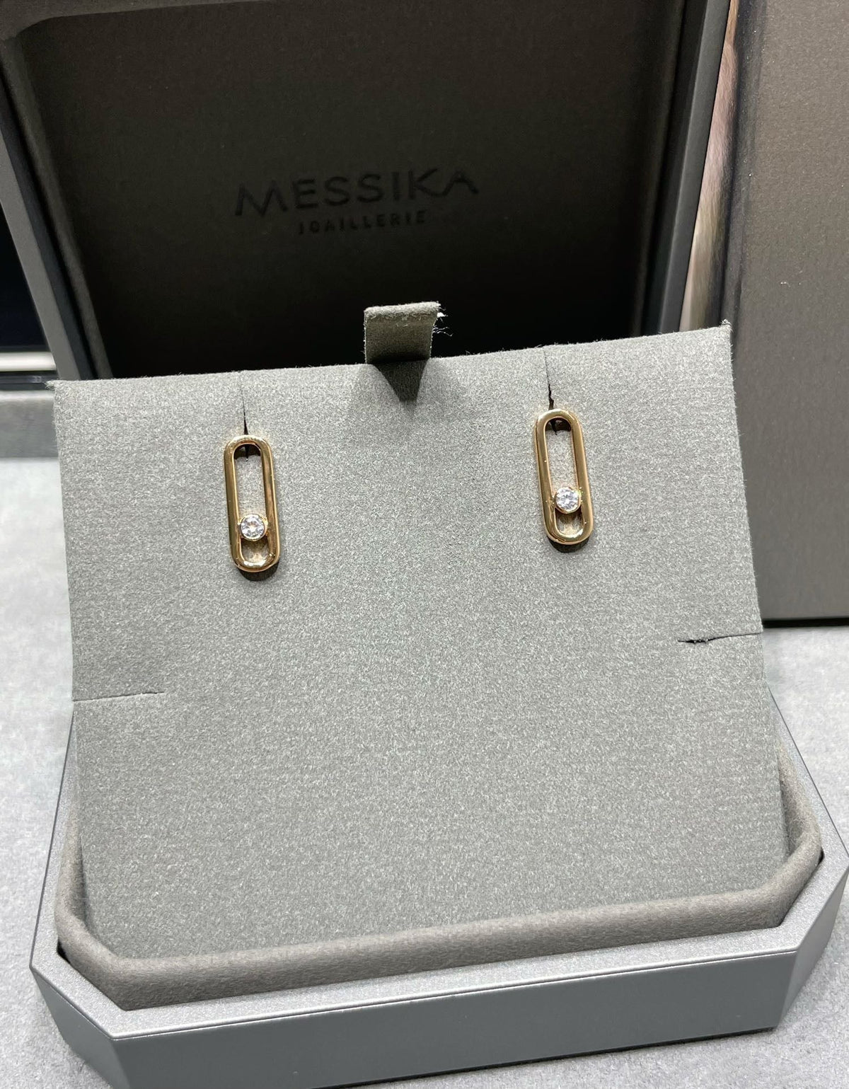 [⭐moonlume]MOVE UNO SMALL 1 DIAMOND EARRINGS
