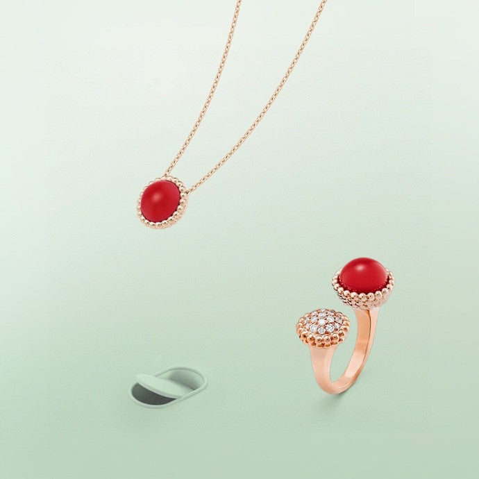 [⭐moonlume]PERLEE COULEURS DIAMOND ROSE GOLD BETWEEN THE FINGER RING