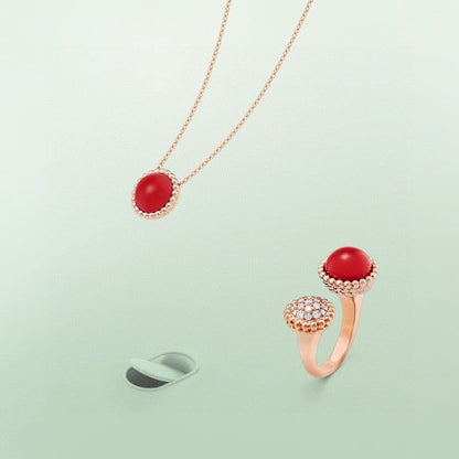 [⭐moonlume]PERLEE COULEURS DIAMOND ROSE GOLD BETWEEN THE FINGER RING