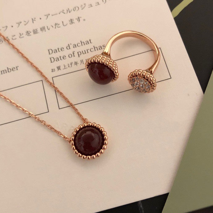 [⭐moonlume]PERLEE COULEURS DIAMOND ROSE GOLD BETWEEN THE FINGER RING