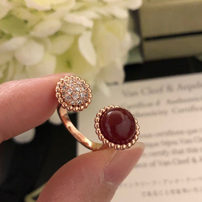 [⭐moonlume]PERLEE COULEURS DIAMOND ROSE GOLD BETWEEN THE FINGER RING