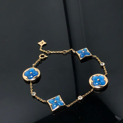 [⭐moonlume]STAR AND SUN 4 MOTIF BLUE BRACELET