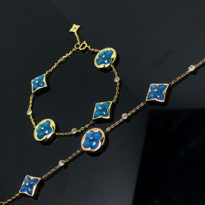 [⭐moonlume]STAR AND SUN 4 MOTIF BLUE BRACELET