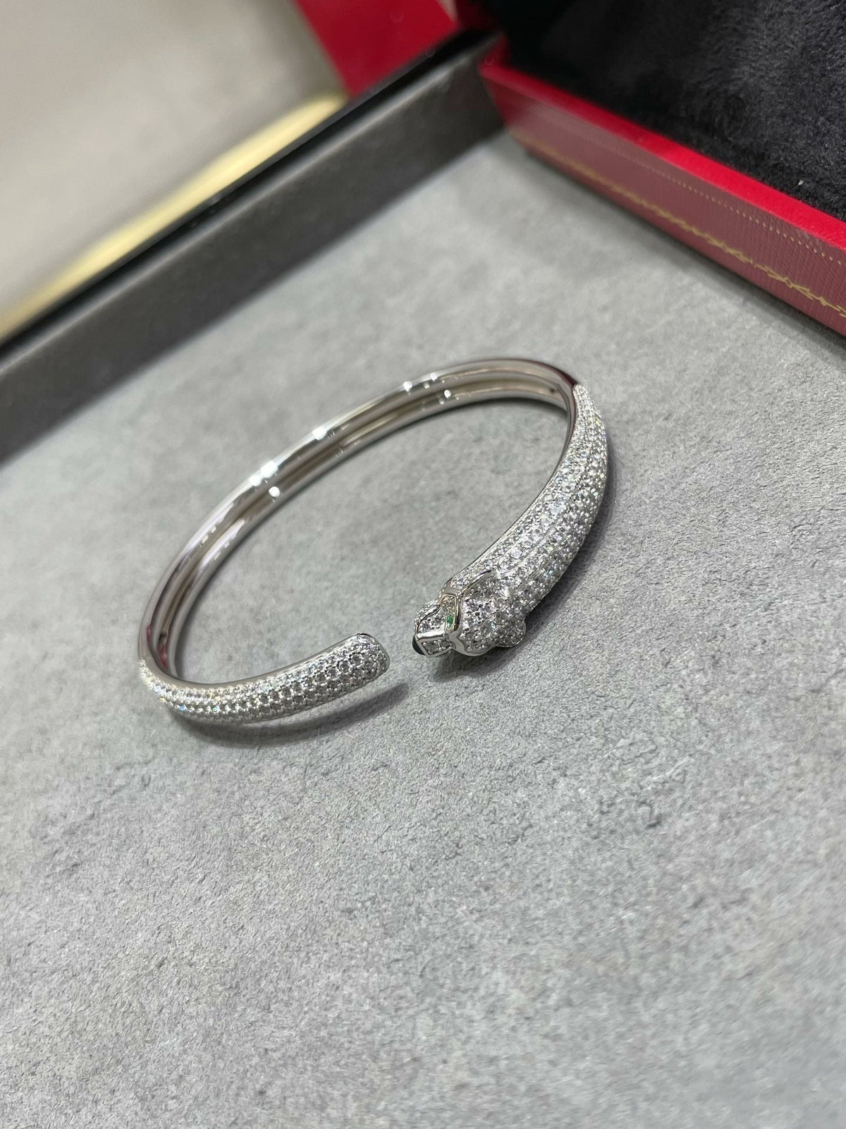 [⭐moonlume]PANTHERE FULL DIAMOND OPEN BRACELET
