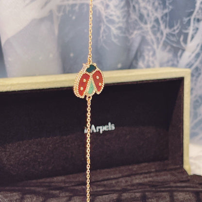 [⭐moonlume]LUCKY SPRING 1 MOTIF PINK GOLD BRACELET