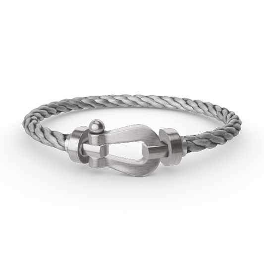 [⭐moonlume]FORCE LARGE HORSESHOE NO DIAMOND BRACELET SILVER