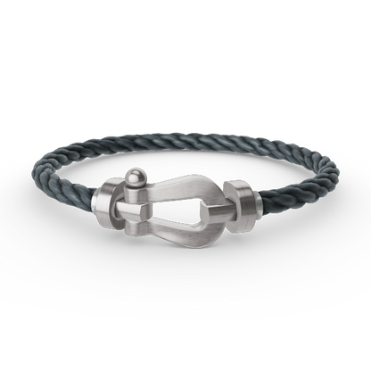 [⭐moonlume]FORCE LARGE HORSESHOE NO DIAMOND BRACELET SILVER