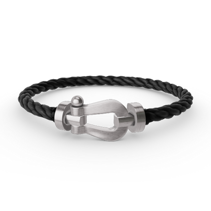 [⭐moonlume]FORCE LARGE HORSESHOE NO DIAMOND BRACELET SILVER