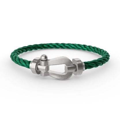 [⭐moonlume]FORCE LARGE HORSESHOE NO DIAMOND BRACELET SILVER