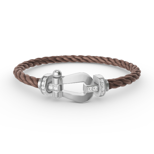 [⭐moonlume]FORCE LARGE HORSESHOE HALF DIAMOND BRACELET SILVER