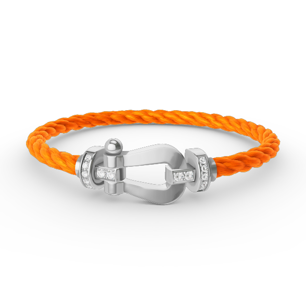 [⭐moonlume]FORCE LARGE HORSESHOE HALF DIAMOND BRACELET SILVER