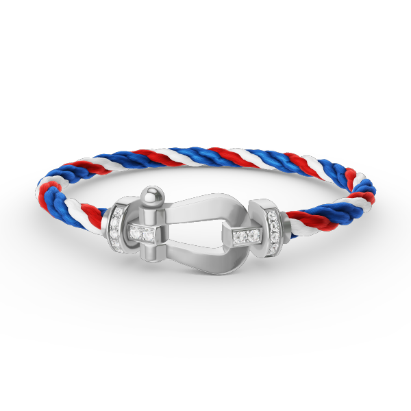 [⭐moonlume]FORCE LARGE HORSESHOE HALF DIAMOND BRACELET SILVER