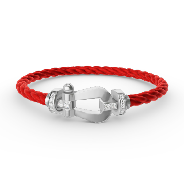 [⭐moonlume]FORCE LARGE HORSESHOE HALF DIAMOND BRACELET SILVER